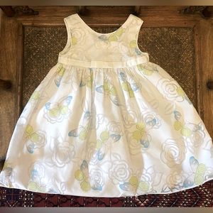 YoungLand Baby White Dress. Fully lined. Size 3T (36m).  In Great Condition